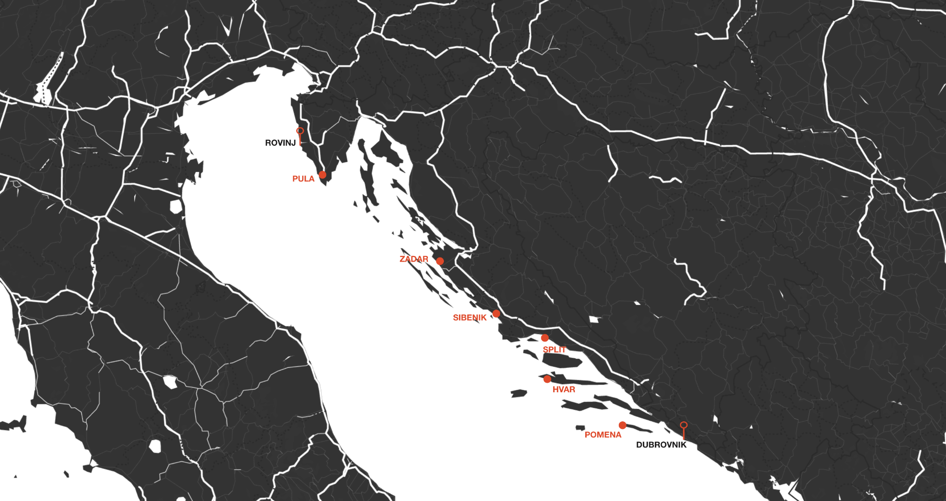 Croatia Itinerary Map